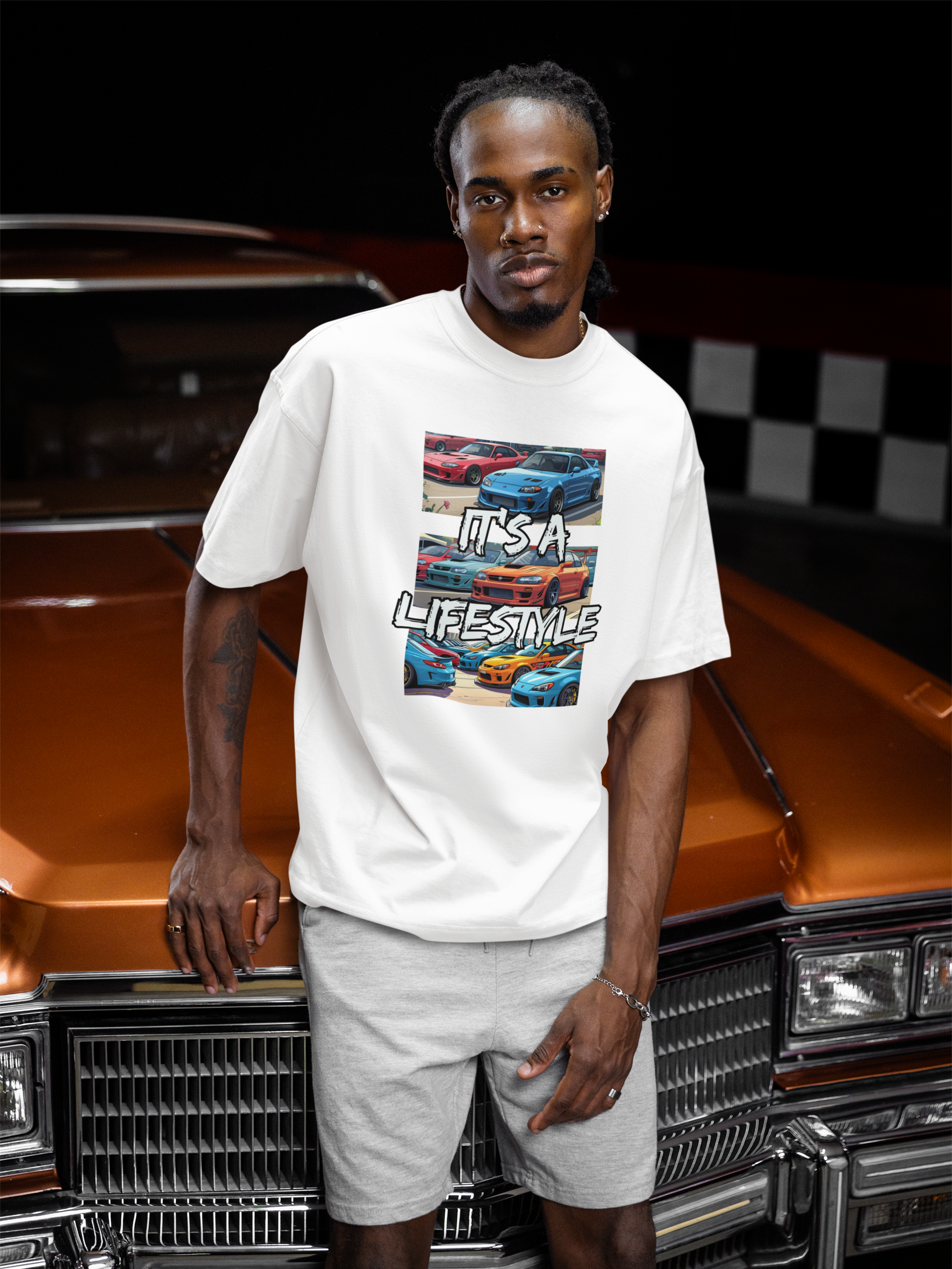 Late Nights And Loud Engines Oversized T-Shirt