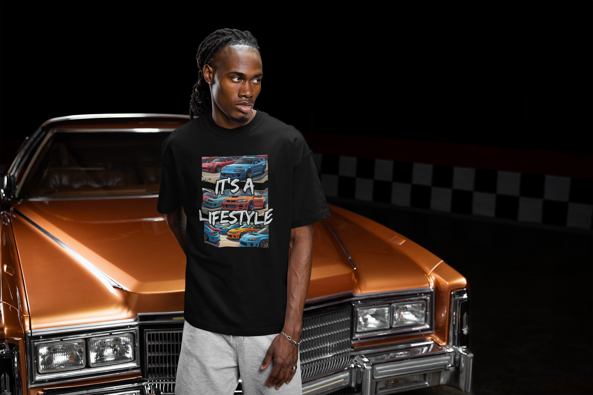 Late Nights And Loud Engines Oversized T-Shirt