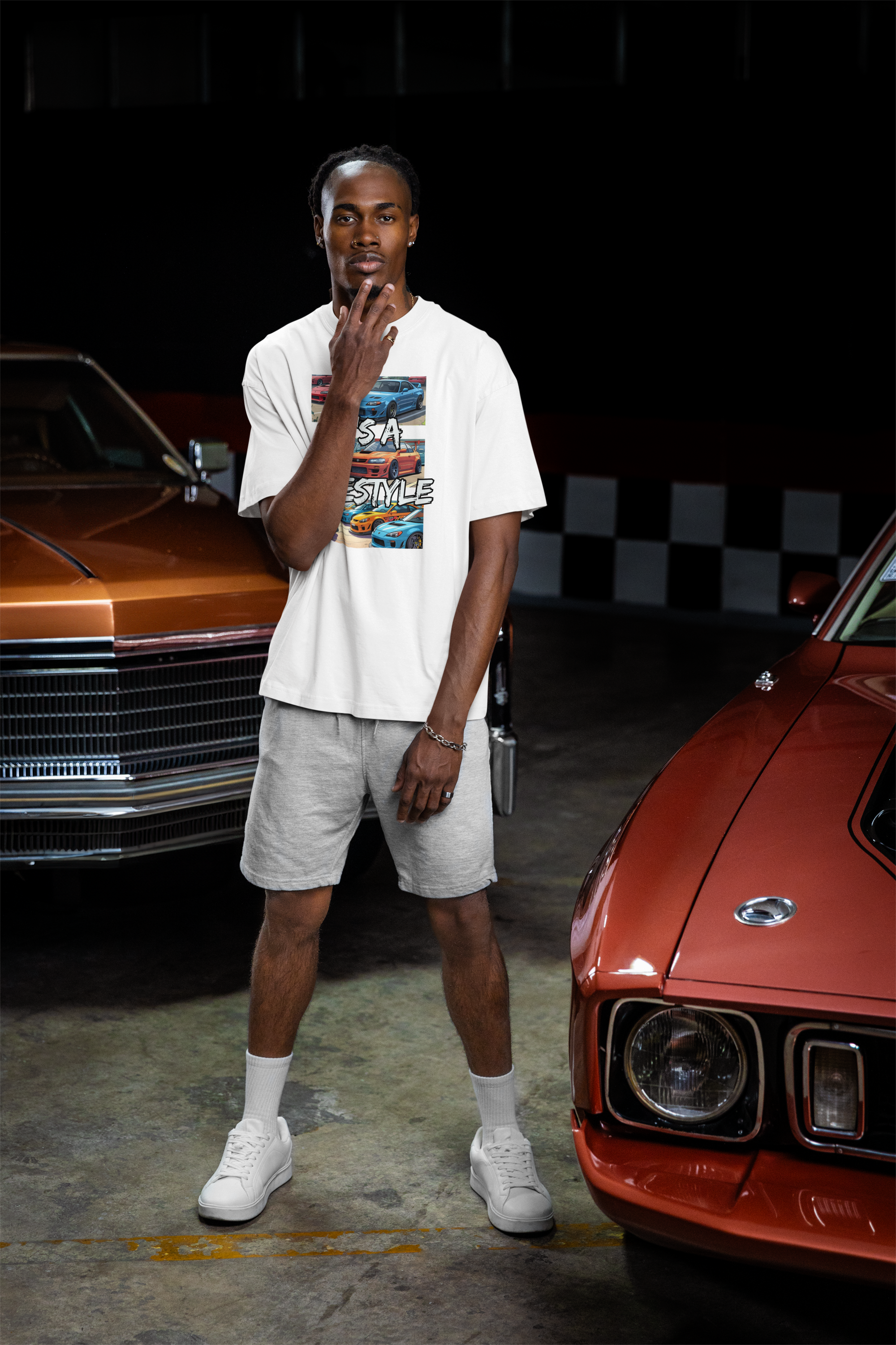 Late Nights And Loud Engines Oversized T-Shirt