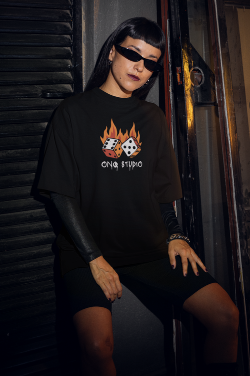 Burnout Luck Oversized T-Shirt